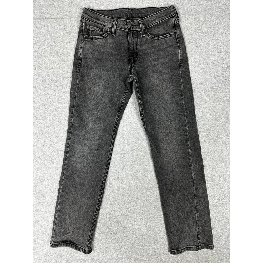 Levis 514 Jeans Mens 29x30 Black Faded Cotton Lyocel Stretch Denim Pants